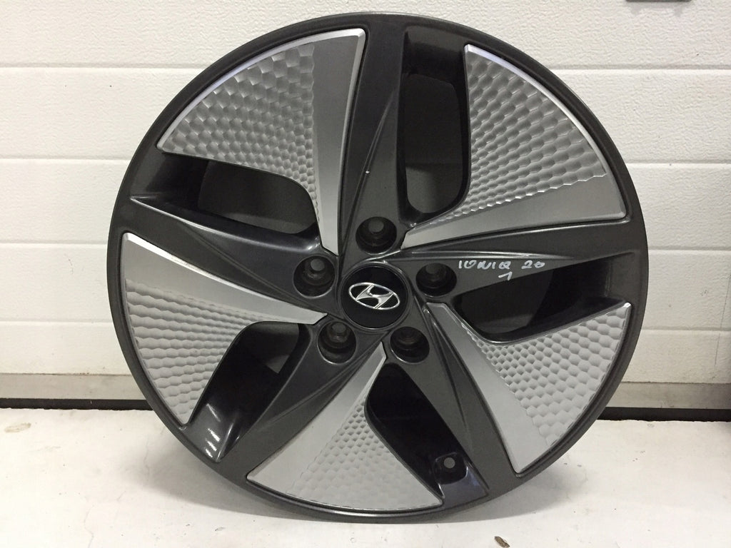 1x Alufelge 17 Zoll 7.0" 5x114.3 53ET Glanz Schwarz 52910-G2600 Hyundai Ioniq