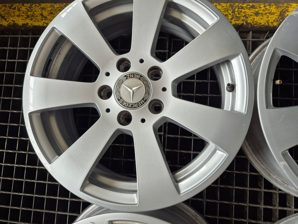 4x Alufelge 16 Zoll 6.0" 5x112 39ET Glanz Silber A2044011002 Mercedes-Benz FEL7219148407ts