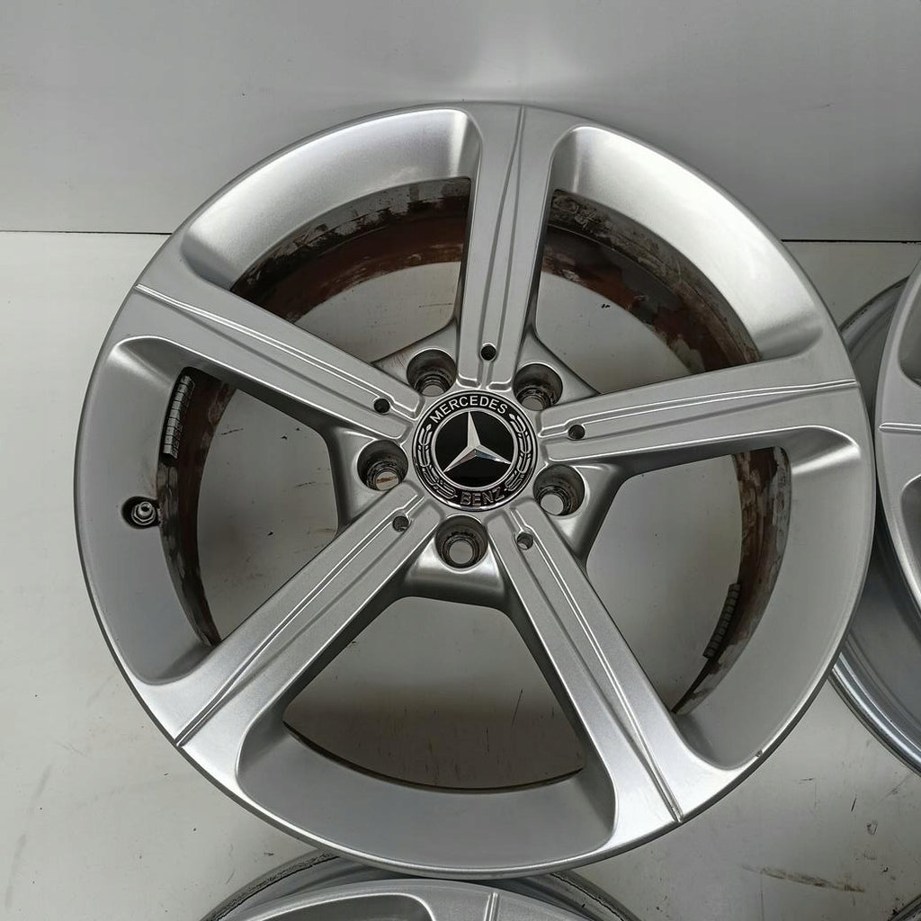 4x Alufelge 17 Zoll 6.5" 5x112 44ET Glanz Silber A1774011200 Mercedes-Benz Cla FEL8098311210be