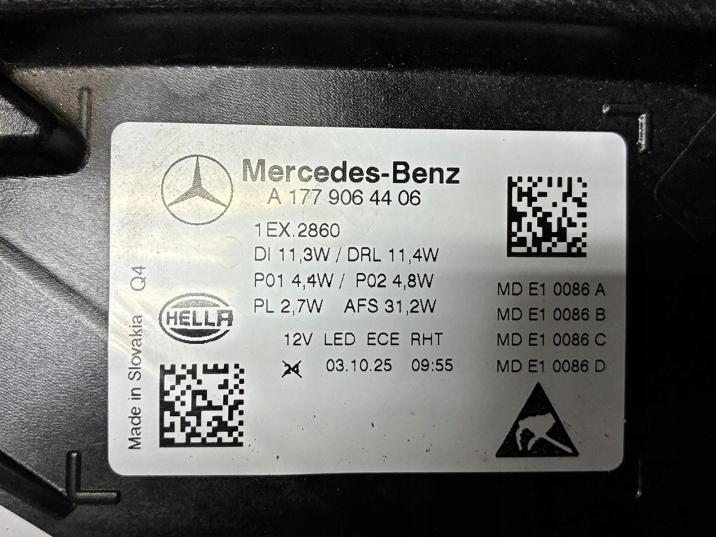 Frontscheinwerfer Mercedes-Benz W177 A1779064406 LED Rechts Headlight SCH7485620455dx