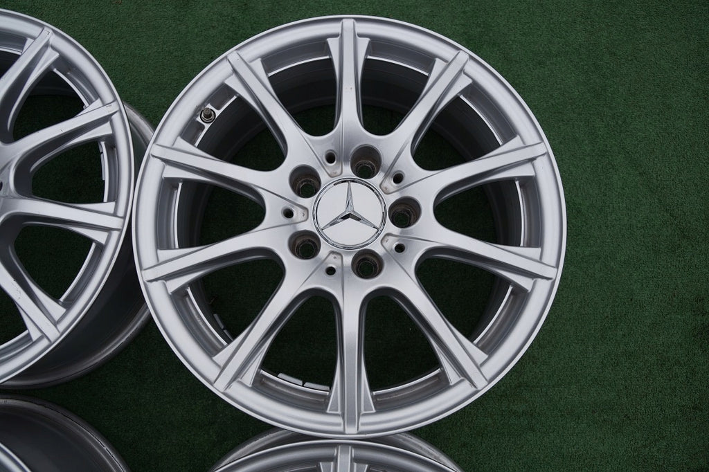 4x Alufelge 16 Zoll 6.5" 5x112 38ET Glanz Silber A2054012400 Mercedes-Benz W205 FEL5754955709wc