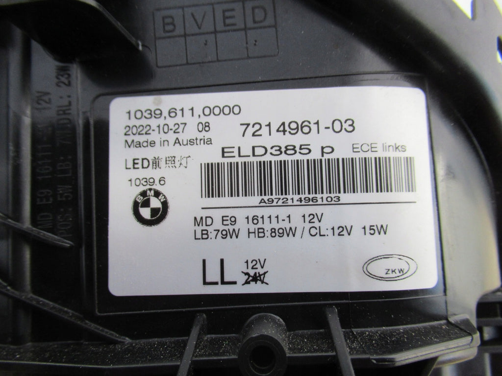 Frontscheinwerfer BMW 5 G31 G30 7214961 LED Links Scheinwerfer Headlight SCH8346242670og