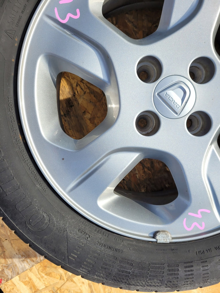 1x Alufelge 15 Zoll 6.0" 4x100 40ET Glanz Graphit 403006822R Dacia Rim Wheel FEL2118067948tu