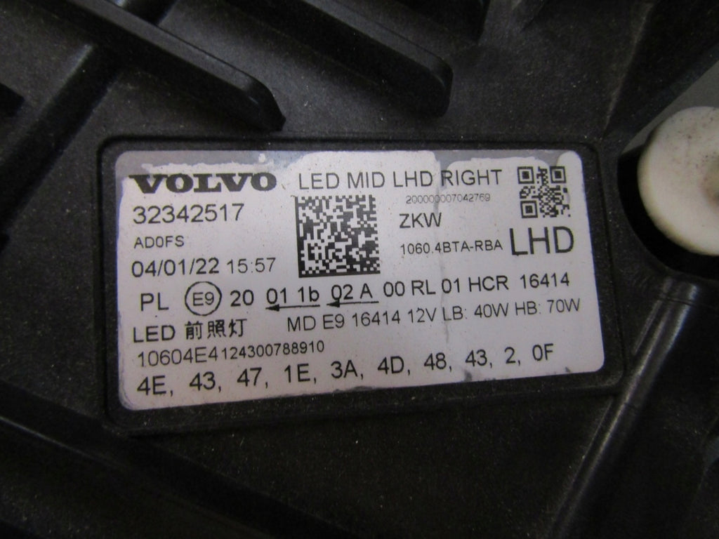 Frontscheinwerfer Volvo Xc60 32342517 LED Rechts Scheinwerfer Headlight SCH6599014250hg