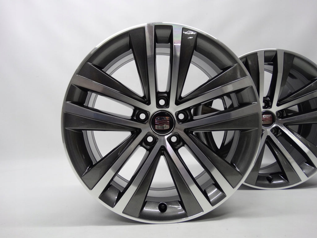 4x Alufelge 18 Zoll 7.5" 5x112 35ET Glanz Graphit 7N0601025F Mg Alhambra Sharan