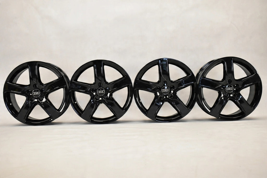 4x Alufelge 18 Zoll 8.0" 5x112 41ET Glanz Schwarz 4G9601025E Audi C7 A4 B9