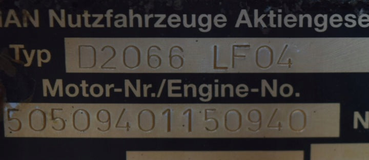 Motor Man D2066 LF04 430PS Diesel Engine Komplett MOT1154147590fz