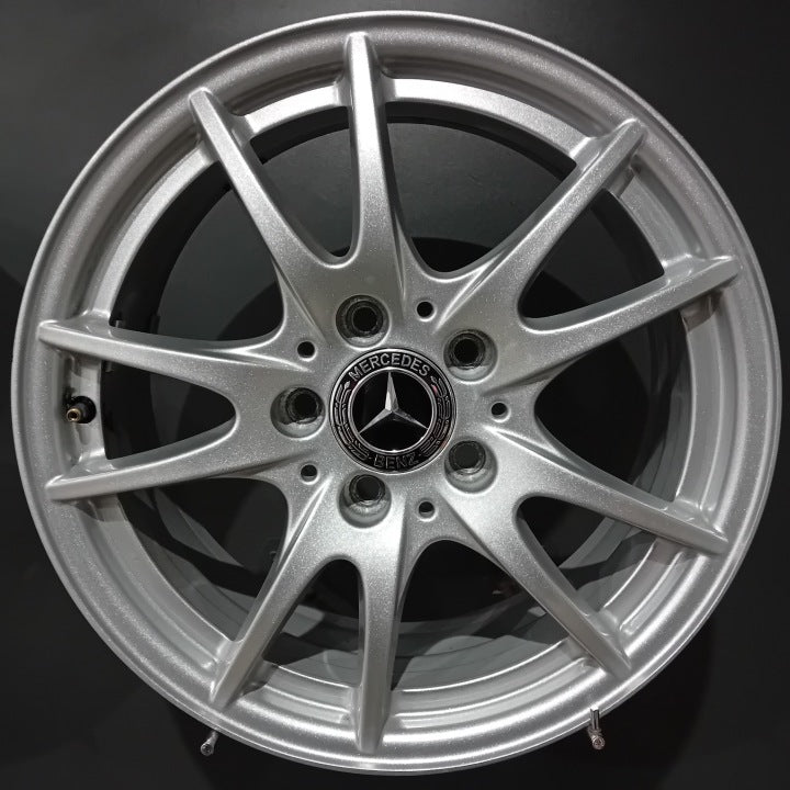 4x Alufelge 16 Zoll 6.5" 5x112 49ET Glanz Silber Mercedes-Benz Rim Wheel FEL2103737768vd