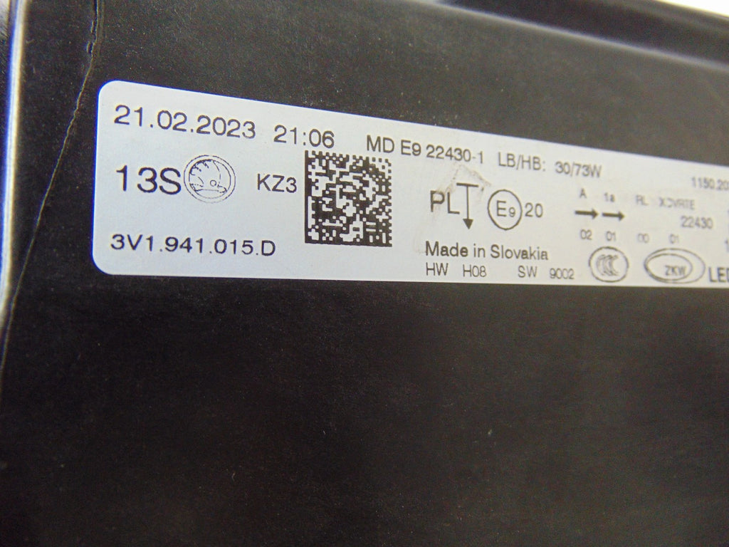 Frontscheinwerfer Skoda Superb III 3V1941015D Full LED Links Headlight