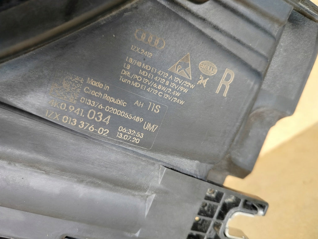 Frontscheinwerfer Audi A6 C8 4K0941034 LED Rechts Scheinwerfer Headlight