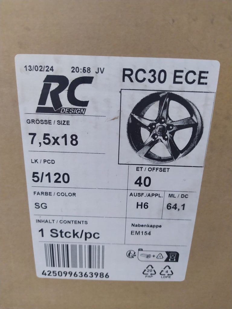 1x Alufelge 18 Zoll 7.5" 5x120 40ET Rim Wheel