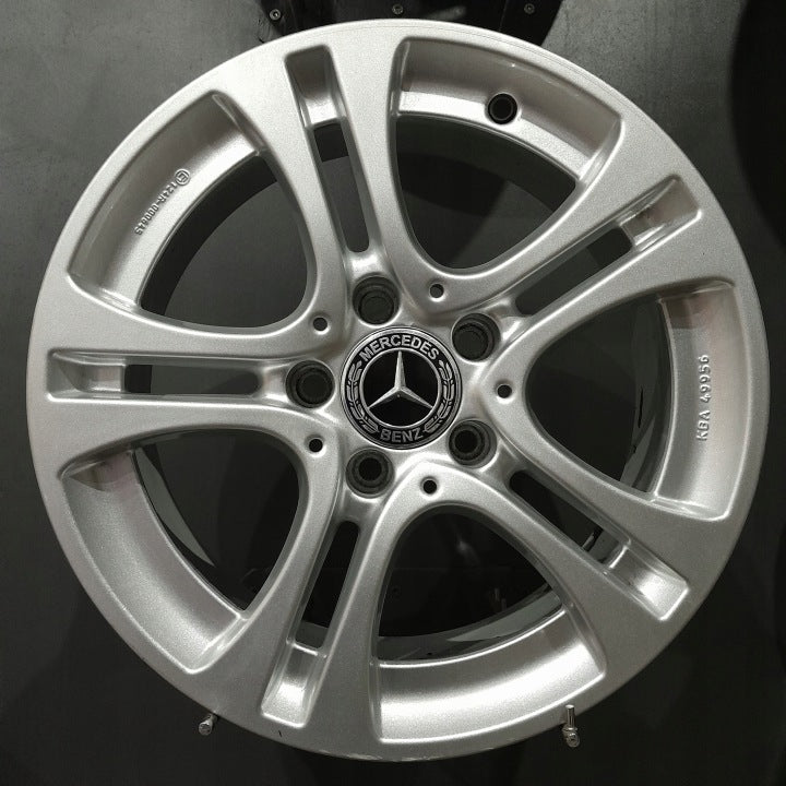 4x Alufelge 16 Zoll 6.5" 5x112 38ET Glanz Silber Mercedes-Benz W177 Rim Wheel FEL1004276152bu