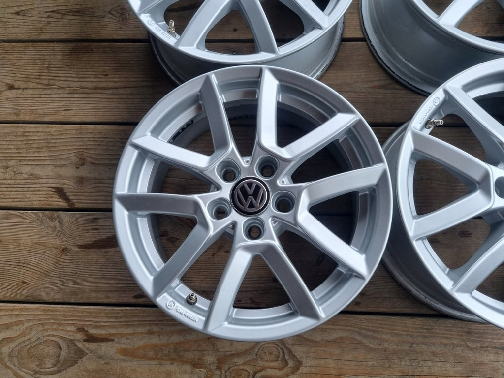 4x Alufelge 16 Zoll 6.5" 5x112 33ET Glanz Silber 124R-000526 Audi Q3 Alhambra FEL2433226798rx