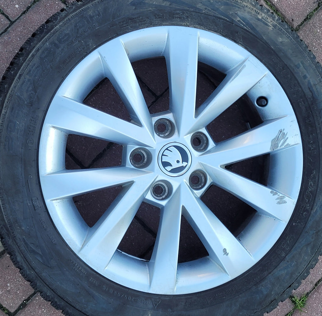 1x Alufelge 16 Zoll 6.5" 5x112 46ET Glanz Silber 5E0601025BJ Skoda Superb Ii FEL9519372851bf