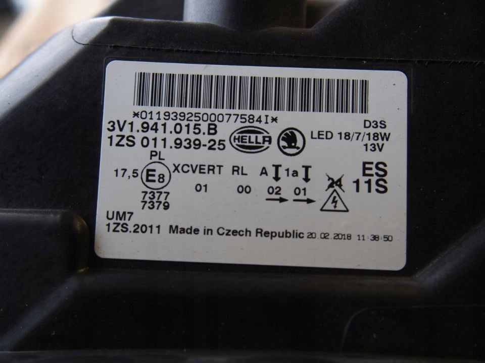 Frontscheinwerfer Skoda Superb III 3V1941015B FALSE Scheinwerfer Headlight SCH5988931331jw