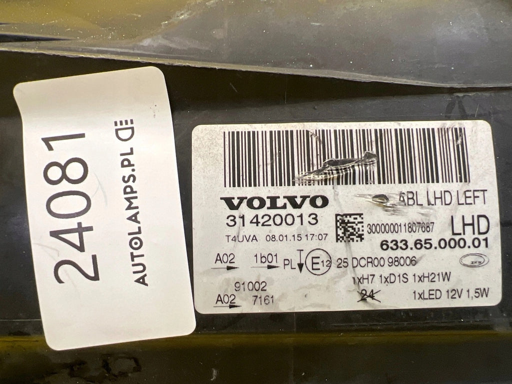 Frontscheinwerfer Volvo Xc70 31420013 Xenon Links Scheinwerfer Headlight