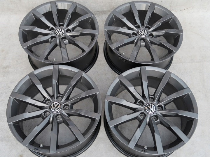 4x Alufelge 18 Zoll 8.0" 5x112 44ET Matt Schwarz VW Passat Arteon Rim Wheel FEL4212782576qt