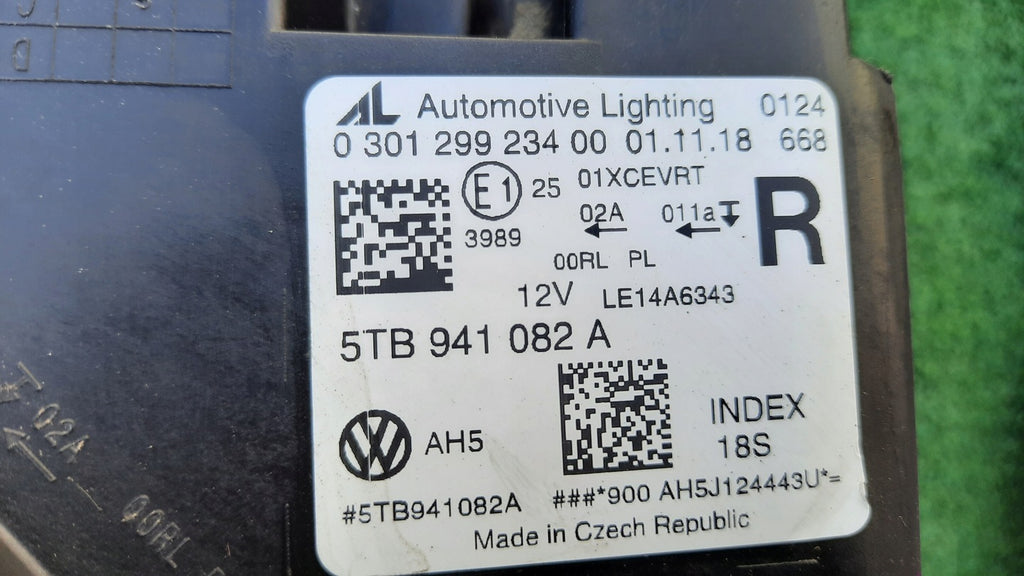 Frontscheinwerfer VW Touran 5TB941082A Full LED Rechts Scheinwerfer Headlight