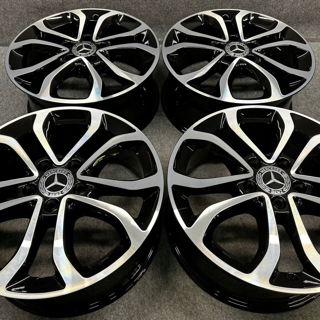 4x Alufelge 17 Zoll 7.0" 5x112 38ET Glanz Schwarz A2054010200 Mercedes-Benz A205 FEL8568913503cg