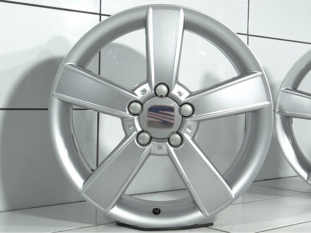 4x Alufelge 17 Zoll 7.0" 5x112 54ET Glanz Silber 1P0601025C Seat Leon Rim Wheel FEL3048212556zh