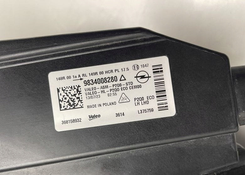 Frontscheinwerfer Opel Mokka 9834008280 Full LED Links Scheinwerfer Headlight SCH8970314442mj