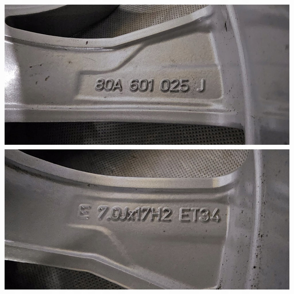 4x Alufelge 17 Zoll 7.0" 5x112 34ET Glanz Silber 80A601025 Audi Q5 Rim Wheel FEL9307695319cq