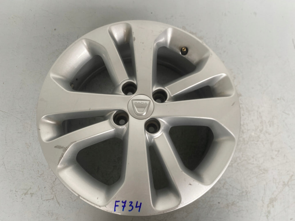 1x Alufelge 16 Zoll 6.0" 4x100 40ET Glanz Silber 403006627R Dacia Dokker FEL2064291641sb
