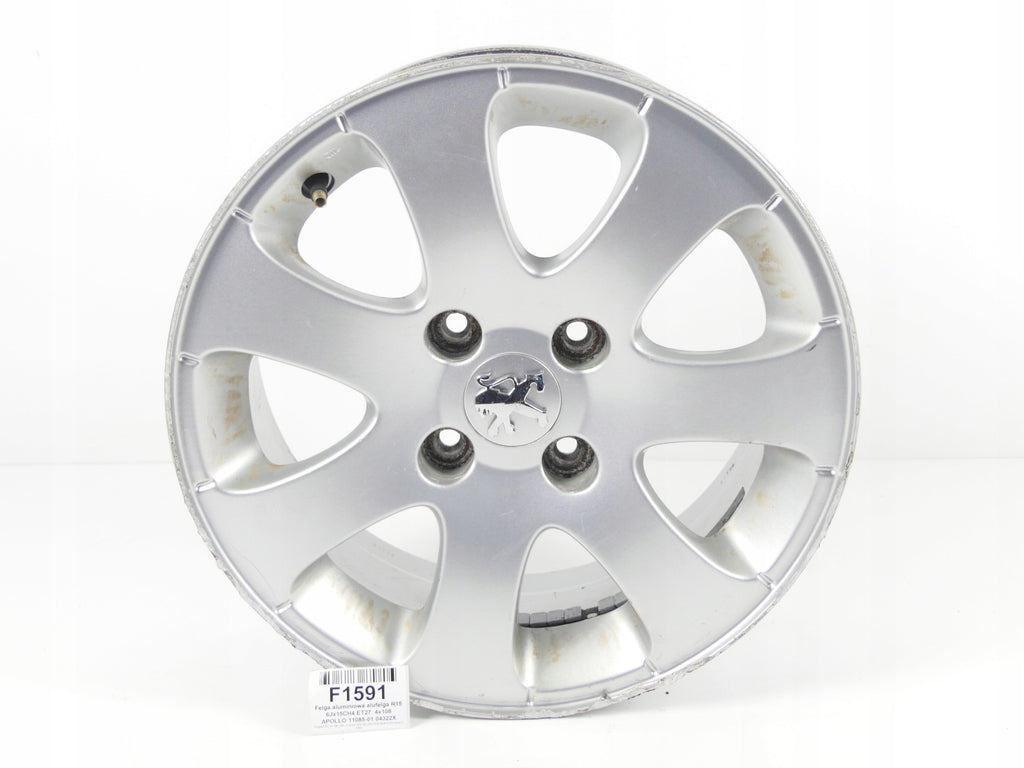 1x Alufelge 15 Zoll 6.0" 4x108 27ET 04322X Apollo 307 Rim Wheel FEL1941998592qe