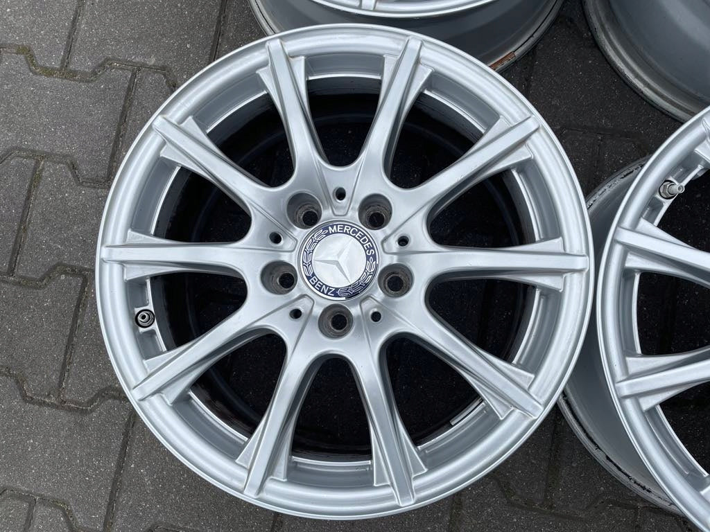 4x Alufelge 16 Zoll 6.0" 5x112 38ET Glanz Silber A2054012400 Mercedes-Benz FEL5844337880qy