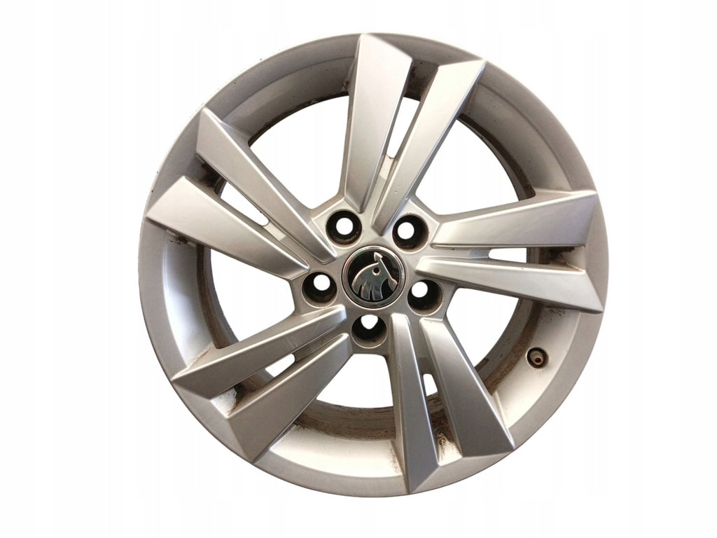1x Alufelge 15 Zoll 6.0" 5x100 38ET Matt Silber 6V0601025M Skoda Fabia Iii FEL8083767564tx