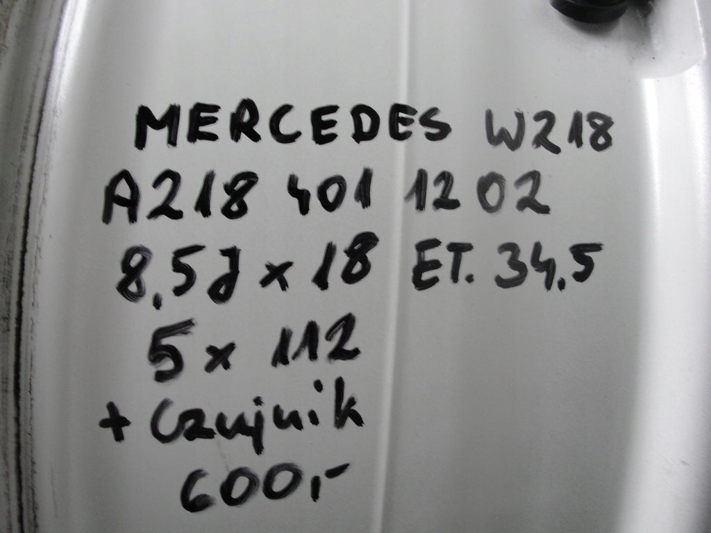 1x Alufelge 18 Zoll 8.5" 5x112 34ET A2184011202 Mercedes-Benz Cls Rim Wheel