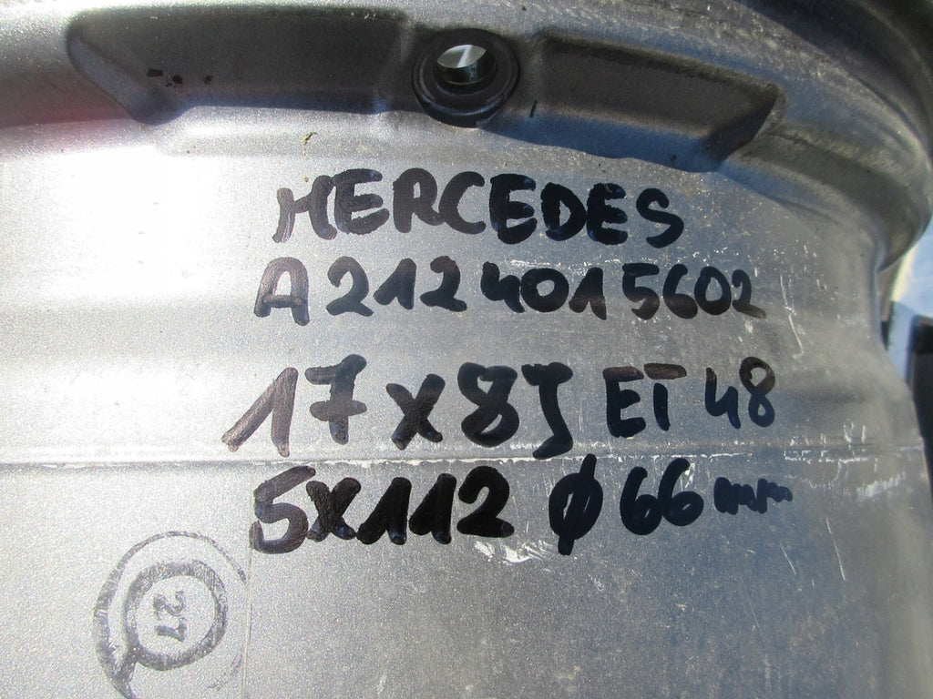 4x Alufelge 17 Zoll 8.0" 5x112 48ET Glanz Graphit A2124015602 Mercedes-Benz Mg FEL7560643230gi