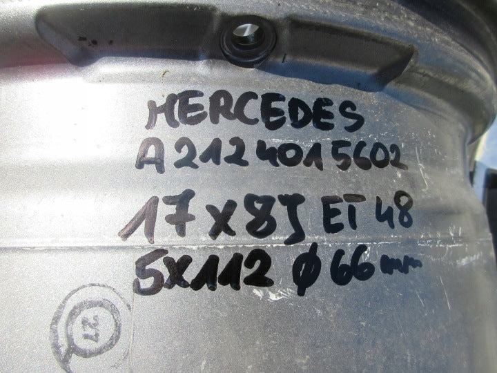 4x Alufelge 17 Zoll 8.0" 5x112 48ET Glanz Graphit A2124015602 Mercedes-Benz Mg FEL7560643230gi