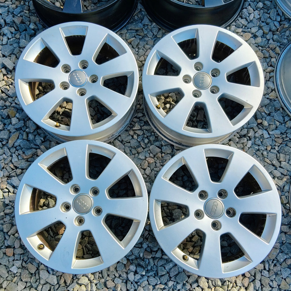 4x Alufelge 16 Zoll 6.5" 5x112 50ET Matt Silber 8P0601025 Audi Rim Wheel FEL2658180512cb