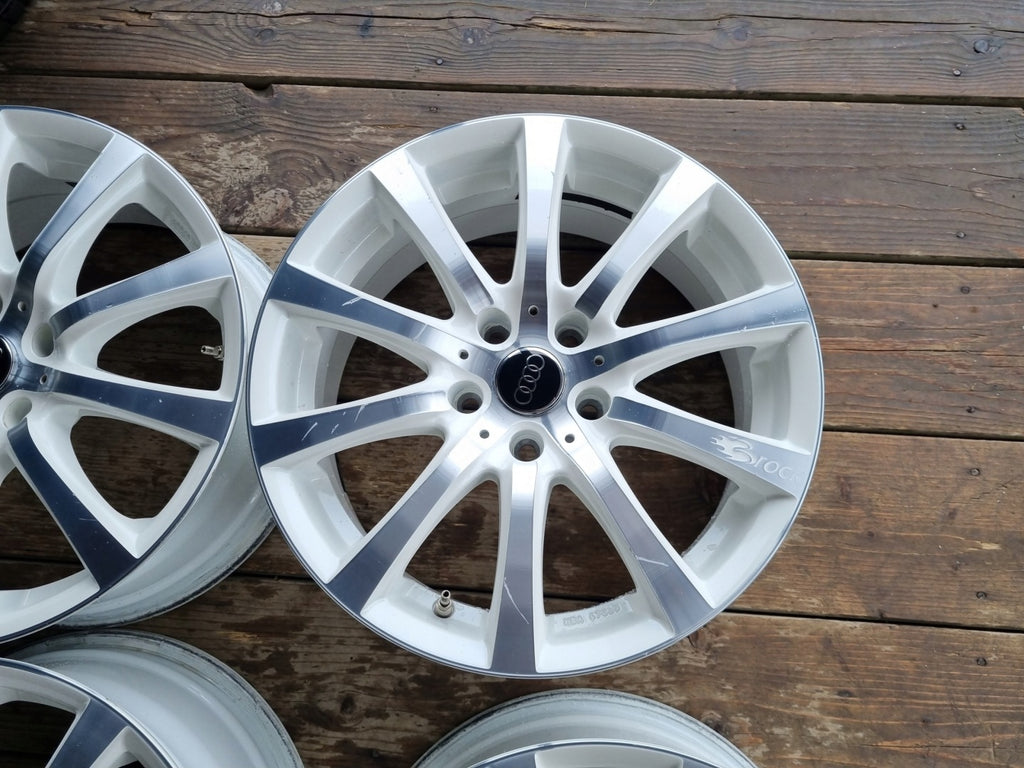 4x Alufelge 17 Zoll 7.5" 5x112 35ET Glanz Weiß Audi Rim Wheel FEL6395553565ym