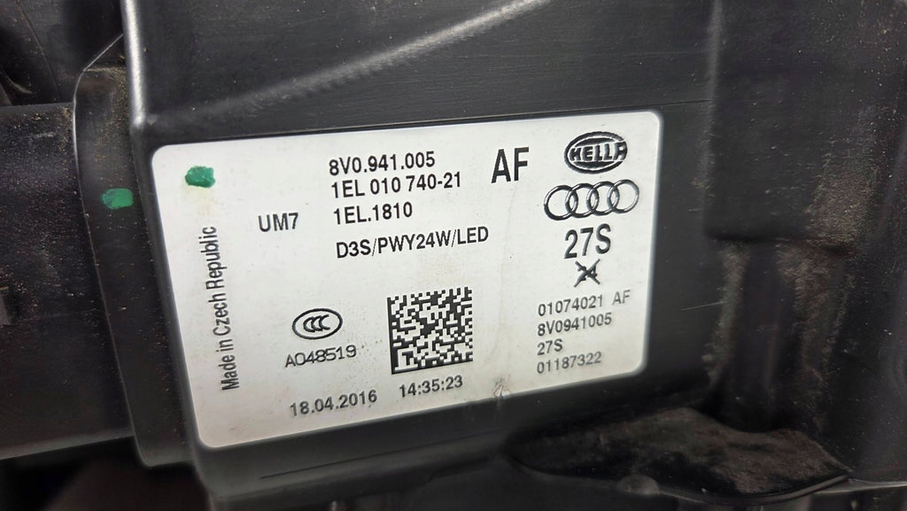 Frontscheinwerfer Audi A3 8V0941005 Links Scheinwerfer Headlight SCH1593850751kl