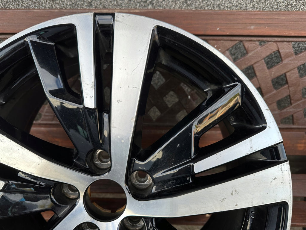 1x Alufelge 18 Zoll 7.5" 5x108 49ET Glanz Schwarz 9809687377 Peugeot Rim Wheel FEL2973017843vg
