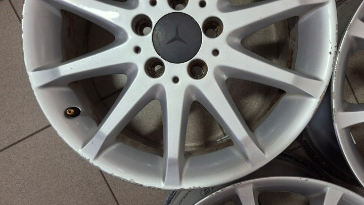 4x Alufelge 17 Zoll 7.0" 5x112 49ET Glanz Silber A1694010702 Mercedes-Benz W245 FEL3660849367gl