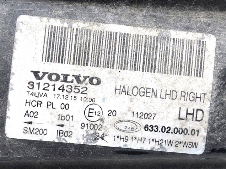 Frontscheinwerfer Volvo V70 III 729-23150 31214352 Ein Stück (Rechts oder Links) SCH5424168851pt