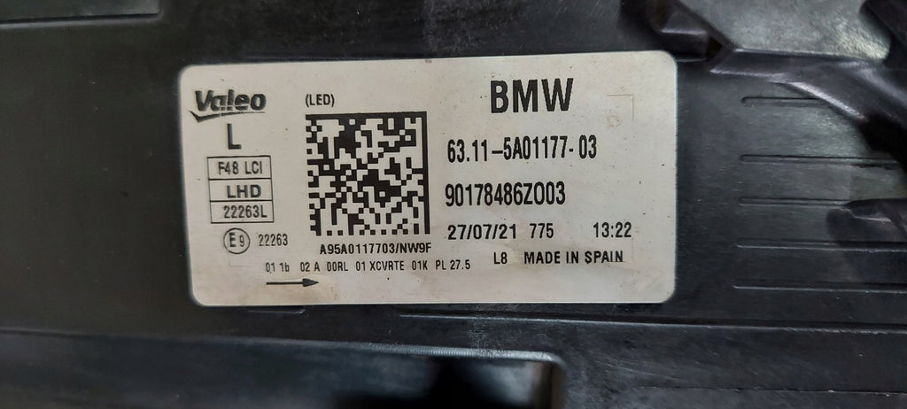 Frontscheinwerfer BMW X1 F48 5A01177 Full LED Links Scheinwerfer Headlight SCH8968006599hg