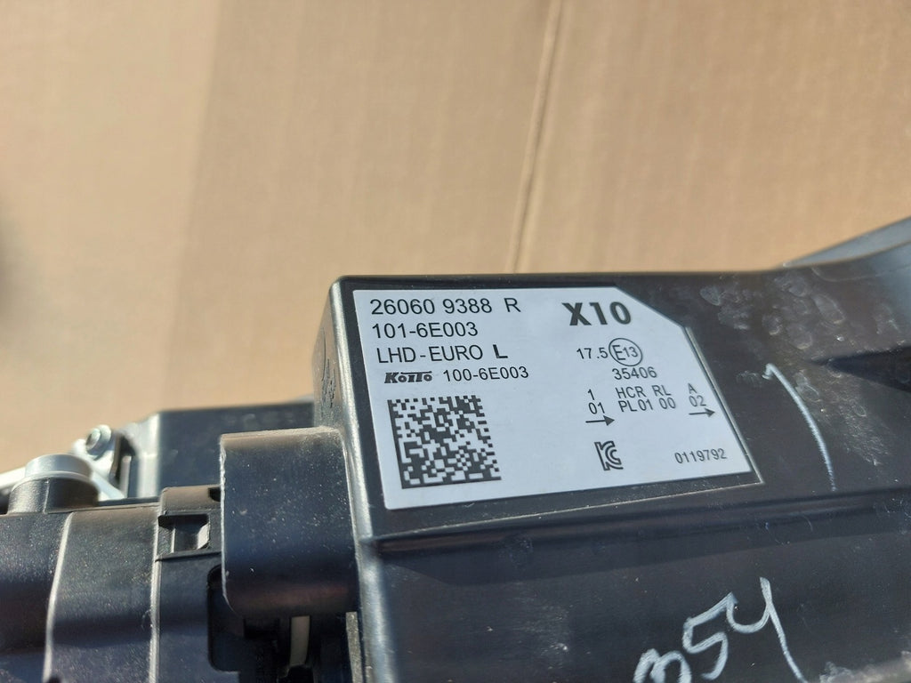 Frontscheinwerfer Renault Zoe 260609388 Links Scheinwerfer Headlight SCH7620067173wu