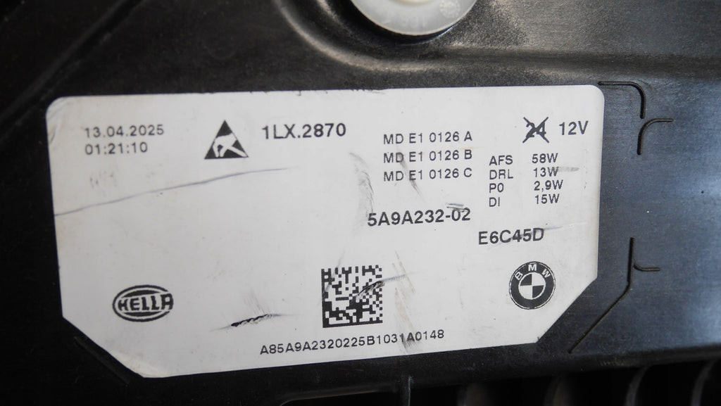 Frontscheinwerfer BMW X1 5A9A232 Full LED Rechts Scheinwerfer Headlight SCH5561649345wb