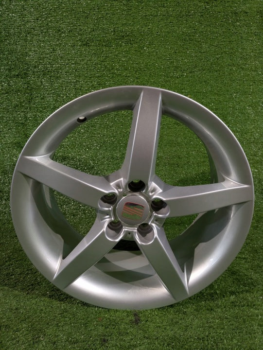 1x Alufelge 16 Zoll 6.5" 5x112 43ET Silber 6L0601025L Seat I Ibiza Rim Wheel FEL7971817916bh
