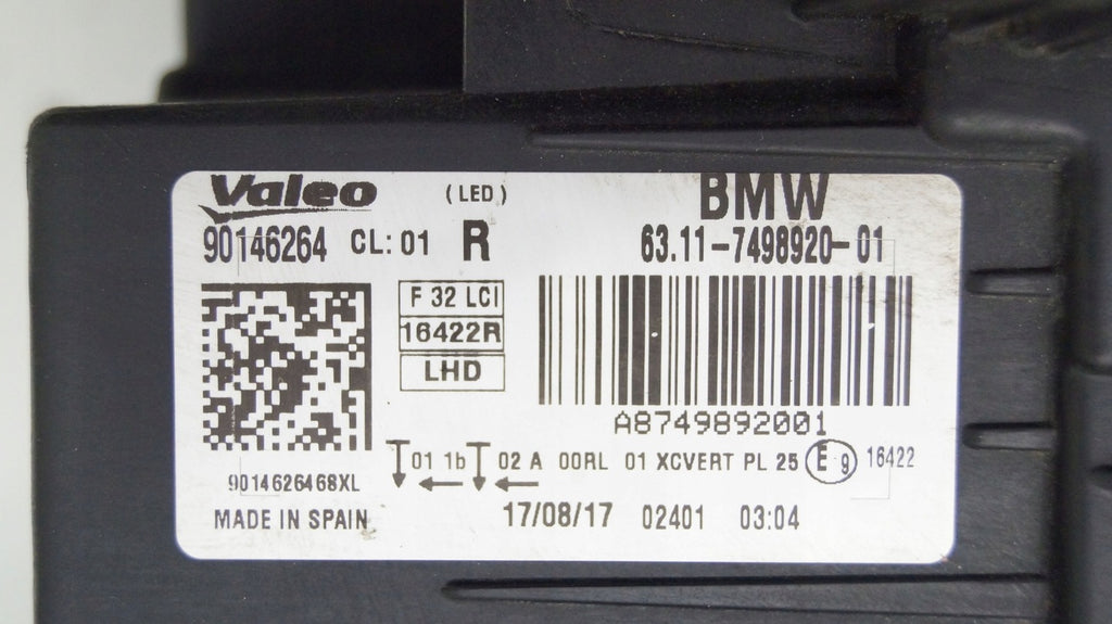 Frontscheinwerfer BMW 4 F36 F32 F33 90146264 LED Rechts Scheinwerfer Headlight SCH4910404024ke