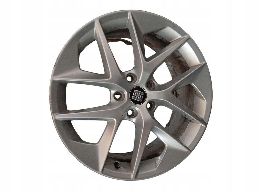 1x Alufelge 18 Zoll 7.5" 5x112 51ET Glanz Schwarz 5F0601025F Seat Leon Rim Wheel FEL6304675766qu