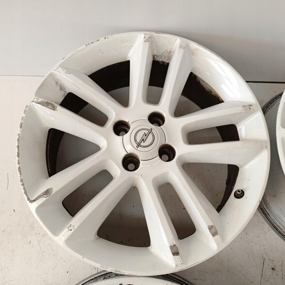 4x Alufelge 17 Zoll 7.0" 4x100 44ET Glanz Weiß Opel Meriva Corsa D Rim Wheel FEL1470494765io