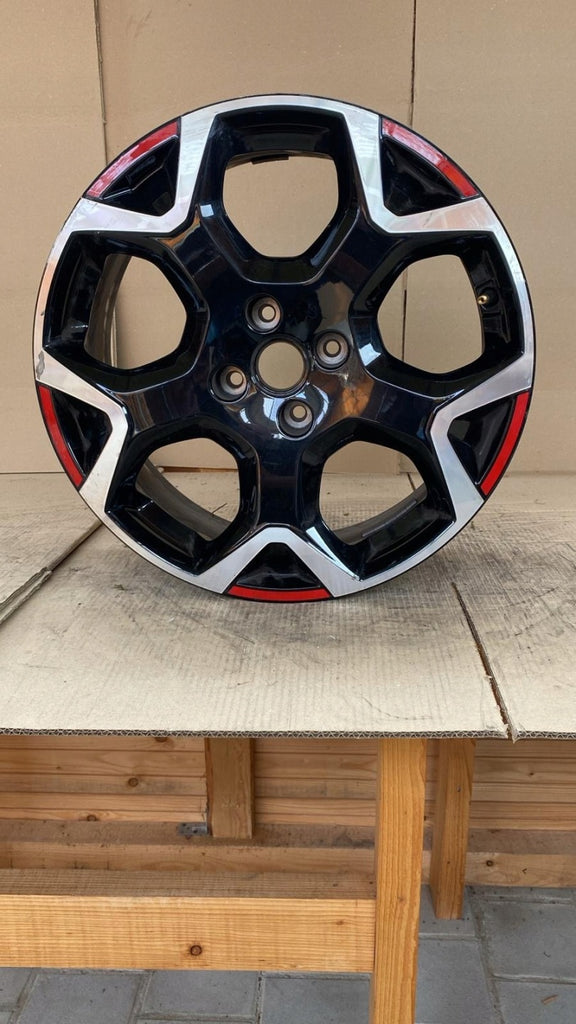 1x Alufelge 18 Zoll 7.0" 4x108 35ET Glanz Schwarz 9835097680 Opel Crossland FEL2118953375no