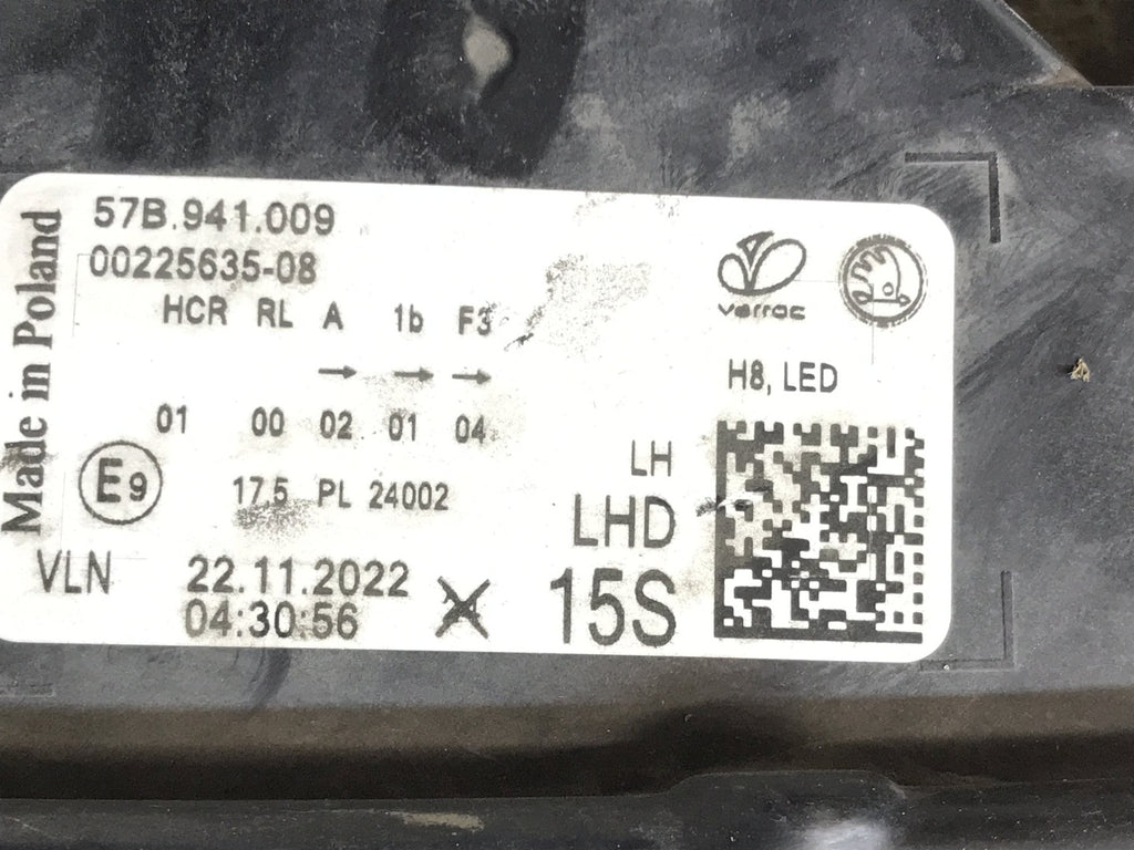 Frontscheinwerfer Skoda Karoq 57B941009 Full LED Links Scheinwerfer Headlight SCH8811351809ry