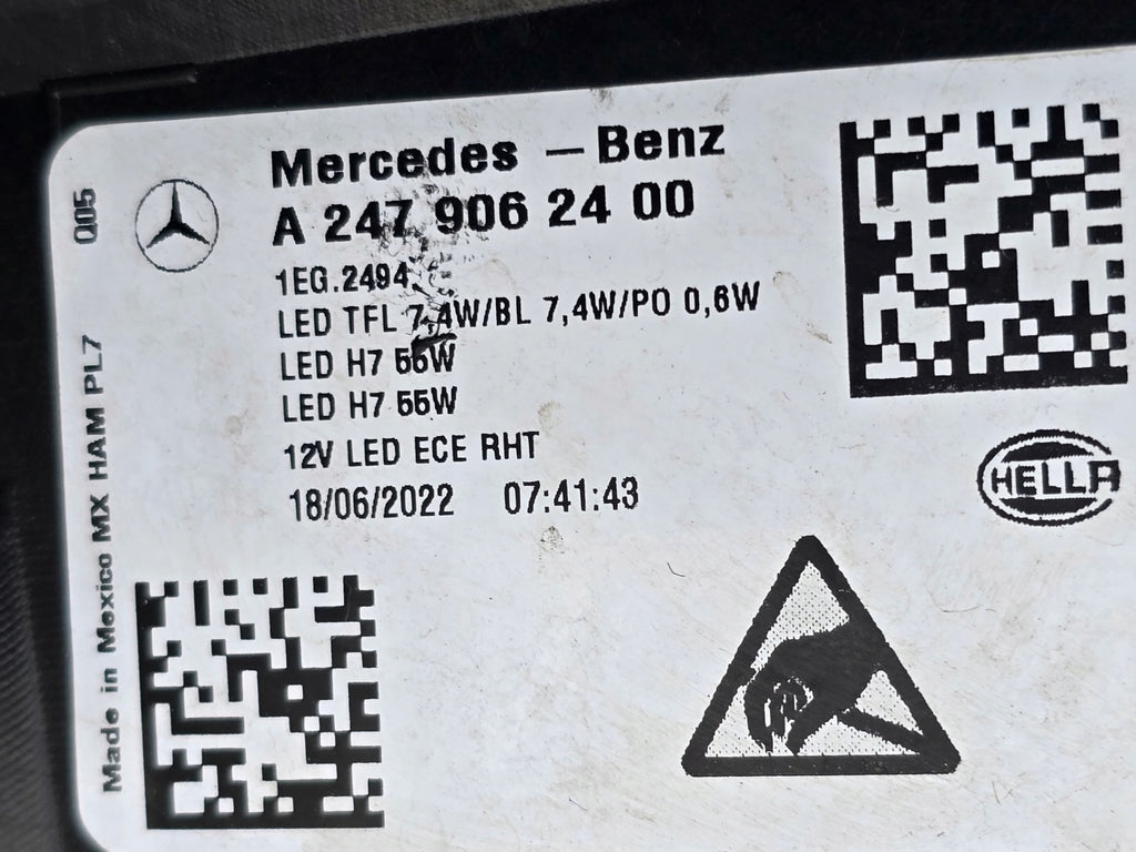 Frontscheinwerfer Mercedes-Benz Glb X247 A2479062400 Rechts Headlight SCH8849511143bq