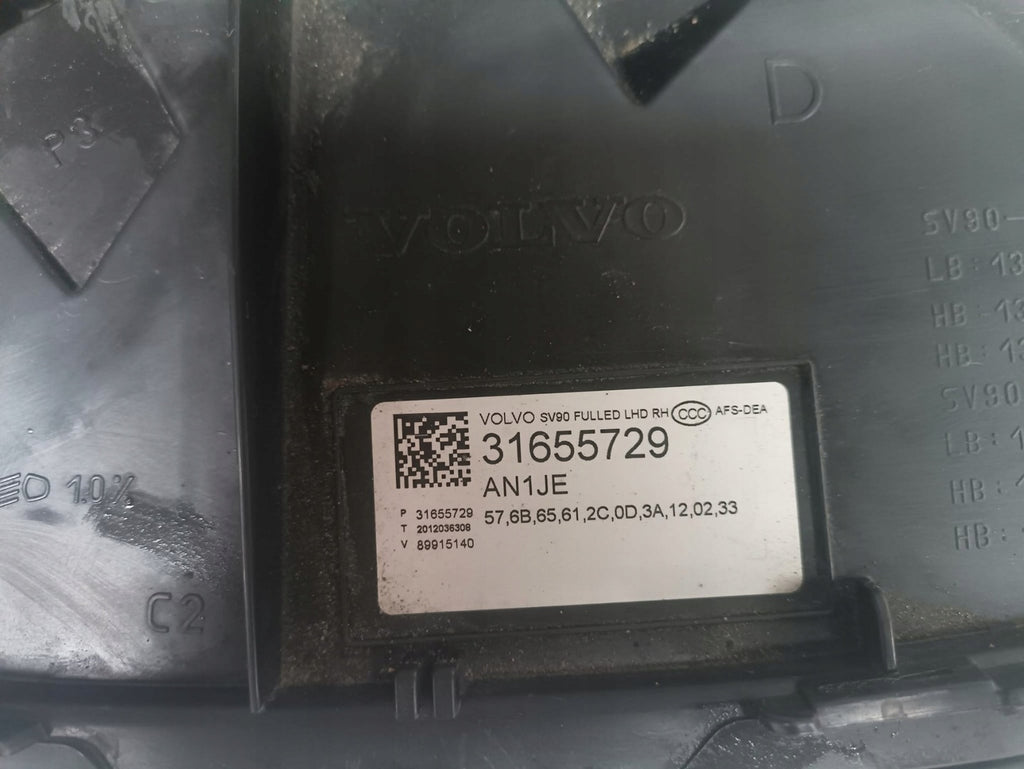 Frontscheinwerfer Volvo S90 V90 31655729 Rechts Scheinwerfer Headlight SCH8660085808ql